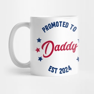 Promoted To Daddy Est. 2024 Shirt Baby Gift For New Daddy Mug